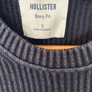 Hollister Men's Crewneck Sweater - Dark Gray